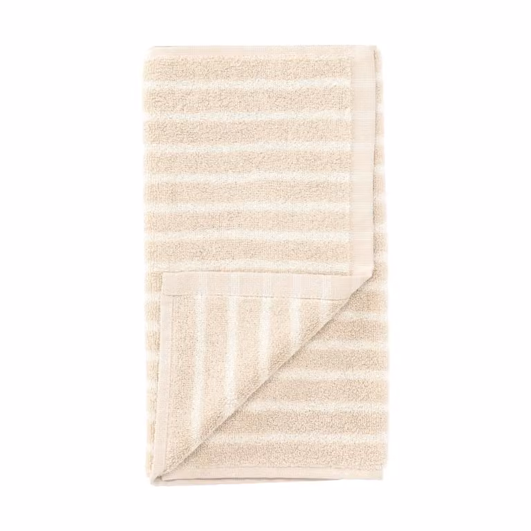 Scandi Living Drift handdoek beige-wit 30 x 50 cm