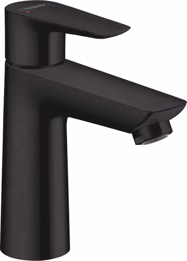 Hansgrohe Wastafelmengkraan 110 Talis E matzwart met pop-up afvoer