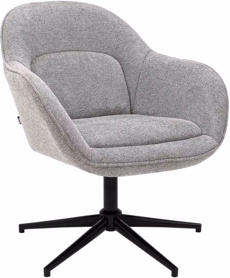Kick Collection Relaxstoel Lux draaistoel - Grijs - Gestructureerde stof