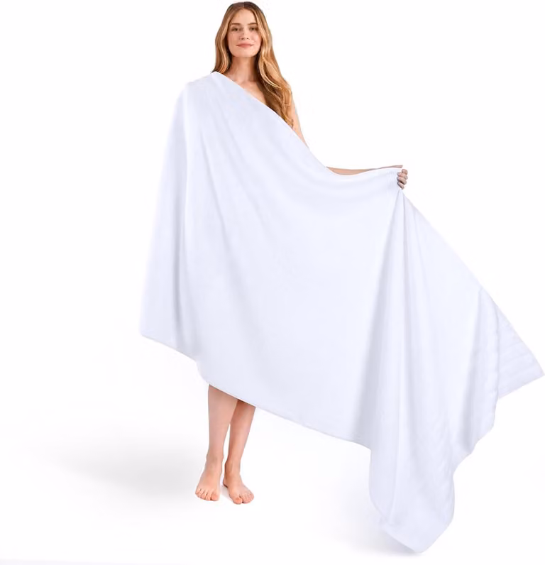 Jumbo Badhanddoeken van 100% Turks Katoen - Helder Wit - 89 x 178 cm