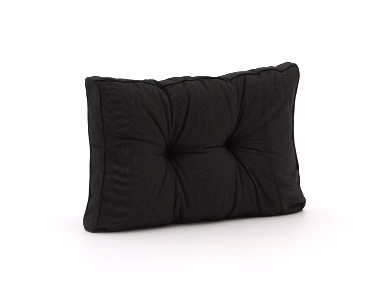 Dralon Madison Loungekussen voor de tuin, Zwart, 73 x 43 cm