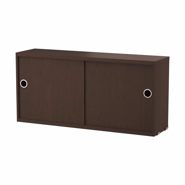 String kast met schuifdeur Donker eiken B/D/H: 78 x 20 cm