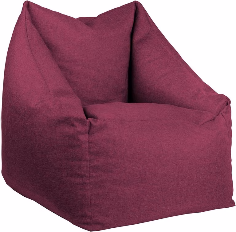 Paarse Zitzak voor Kinderen met Rugleuning - Zitkussen voor Kinderkamer en Tuin - B/D/H: 75 x 75 x 87 cm