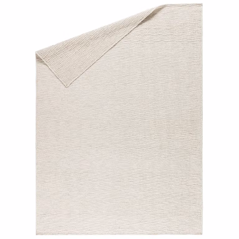 Scandi Living Pebble wollen vloerkleed wit, 170 x 240 cm