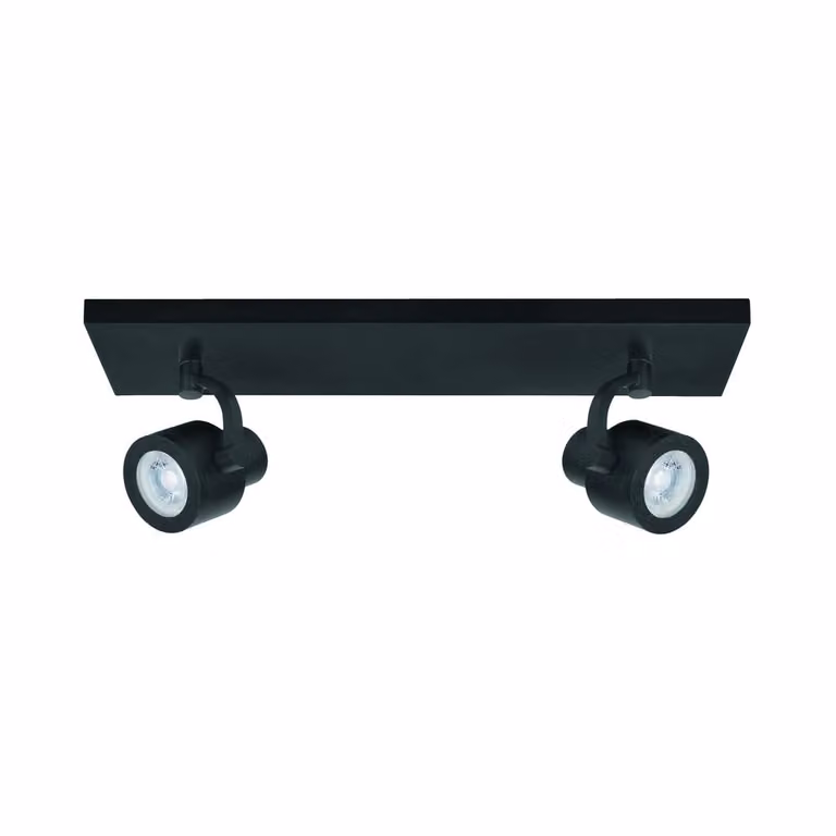 Spot Alto Highlight 2-lichts rechte plafondspot zwart metalen design