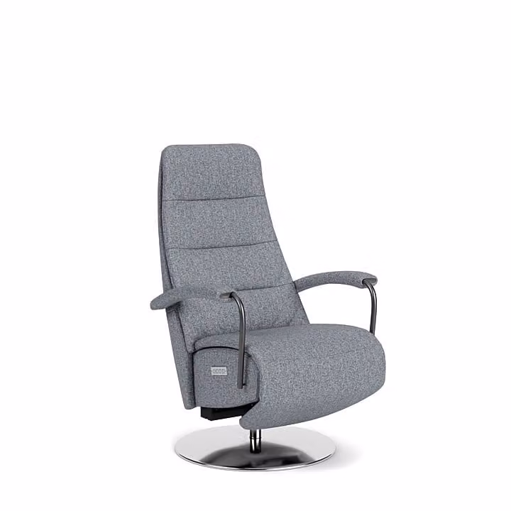 Prominent Sta-op-stoel C-100 - Blauw/Grijs - Stof