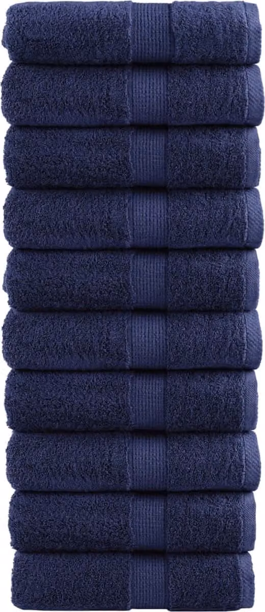 vidaXL SOLUND Gastendoekjes, 10 stuks, marineblauw, 30 x 50 cm, 600 g/m²