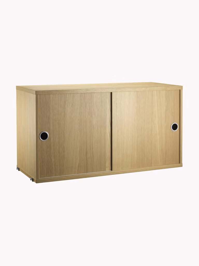 String Furniture Kast String System met schuifdeuren en wandmontage