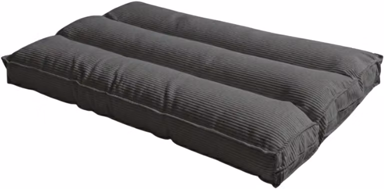 Bananair Futon matras met afneembare hoes in ribfluweel, donkergrijs, 90 x 190 cm