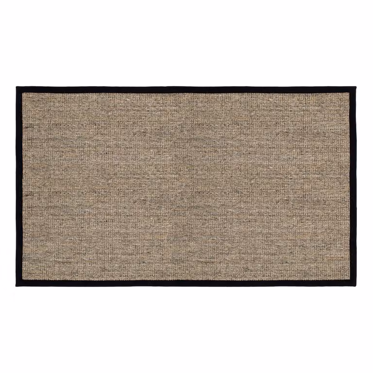 Dixie Jenny Sisal deurmat natuur-zwart 70 x 120 cm