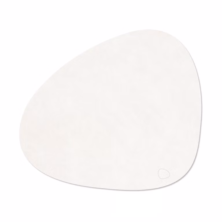 LIND DNA Corduroy placemat curve L Pure white