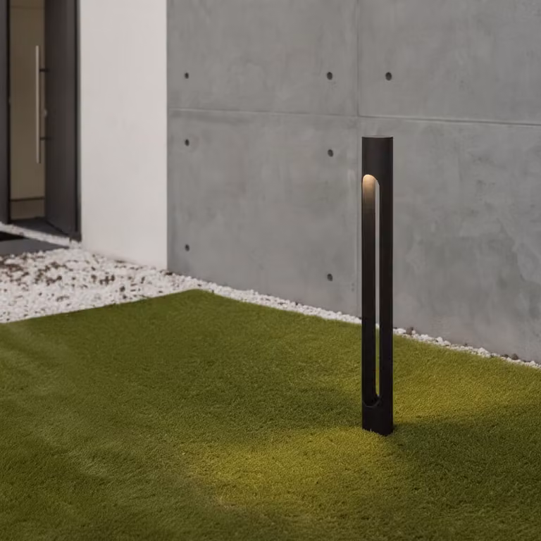 Lyora Ellery moderne padverlichting zwart aluminium 80 cm