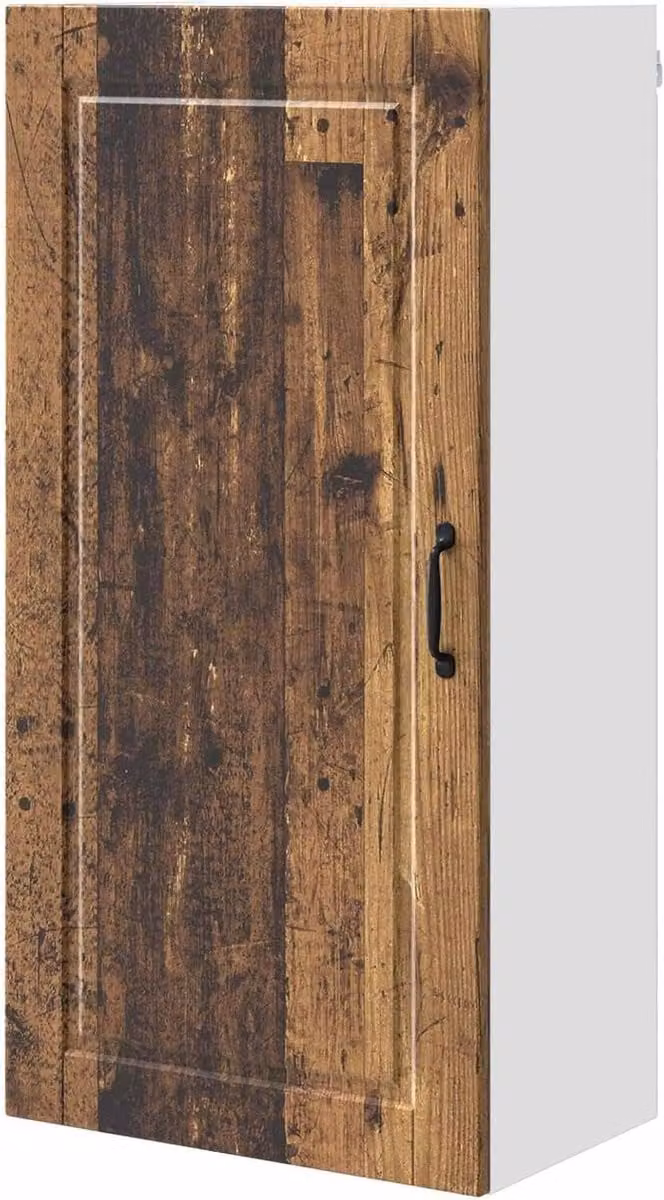Houten wandkast met rek voor in de keuken, B/D/H: 50 x 31 x 100 cm