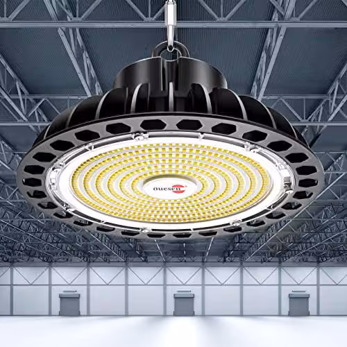 Öuesen Industriële UFO LED-lamp, 200W, 28000 lm, Koudwit, IP65, B/D/H: 28 x 28 x 14,5 cm
