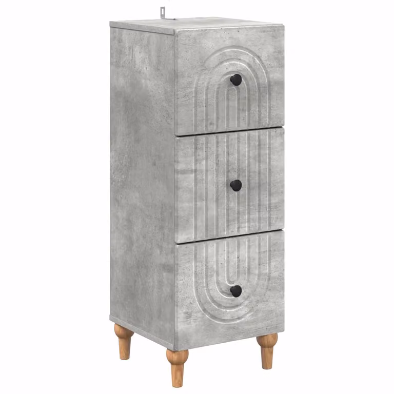 vidaXL Ladekast Vintage Betongrijs Hout B/D/H: 33 x 34,5 x 90 cm