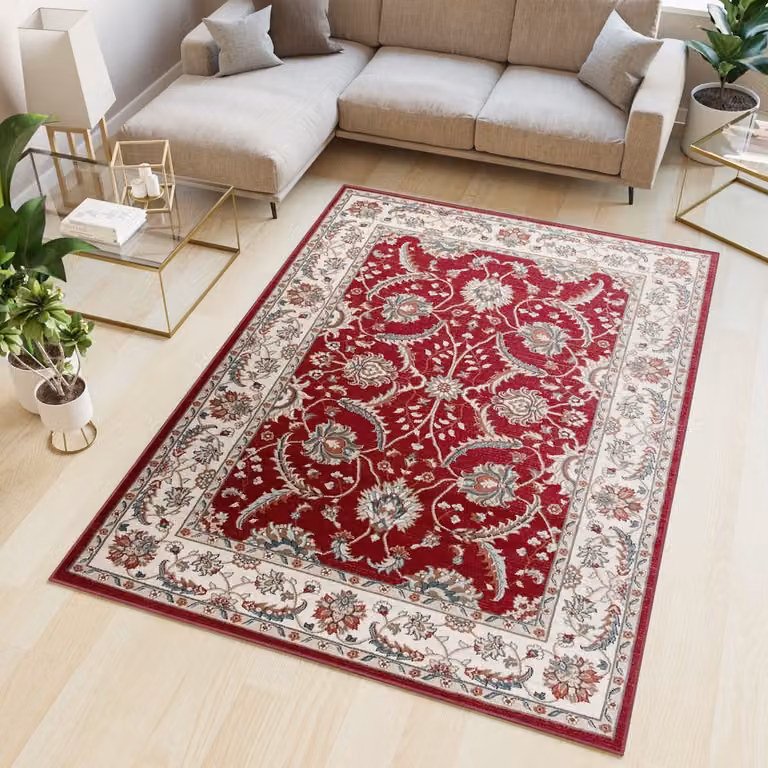 Tapiso Dubai Vloerkleed met bloemenmotief, Oosters design, 60 x 100 cm