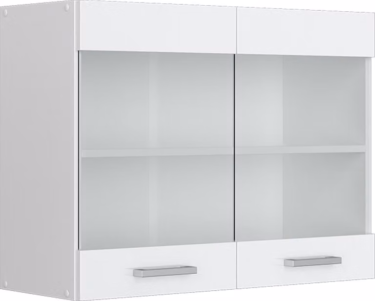 Vicco R-Line Glazen keukenkast Wit Landhuis met glazen deuren