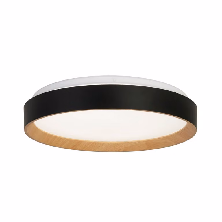 Searchlight Sorrento plafondlamp zwart en wit met wit venster