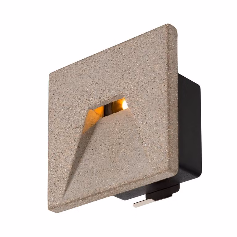 SLV Concreto LED-inbouwspot voor tuin en trappen, grijs, IP65