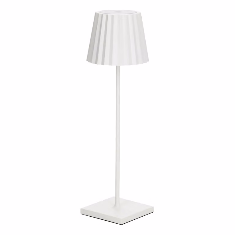 Franssen Finmotion Oplaadbare Tafellamp - Wit - Aluminium