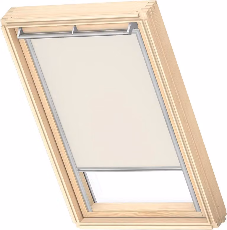 Velux Origineel Verduisterend Rolgordijn Light Beige voor Zilveren Kozijn, U04, 804