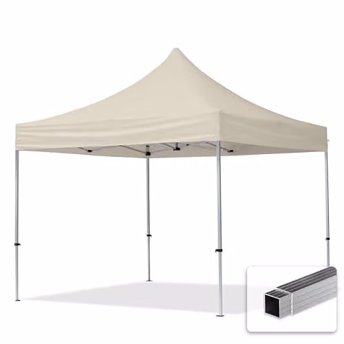 TOOLPORT Vouwpaviljoen partytent 3x3m zonder zijpanelen crème met 32mm aluminium frame