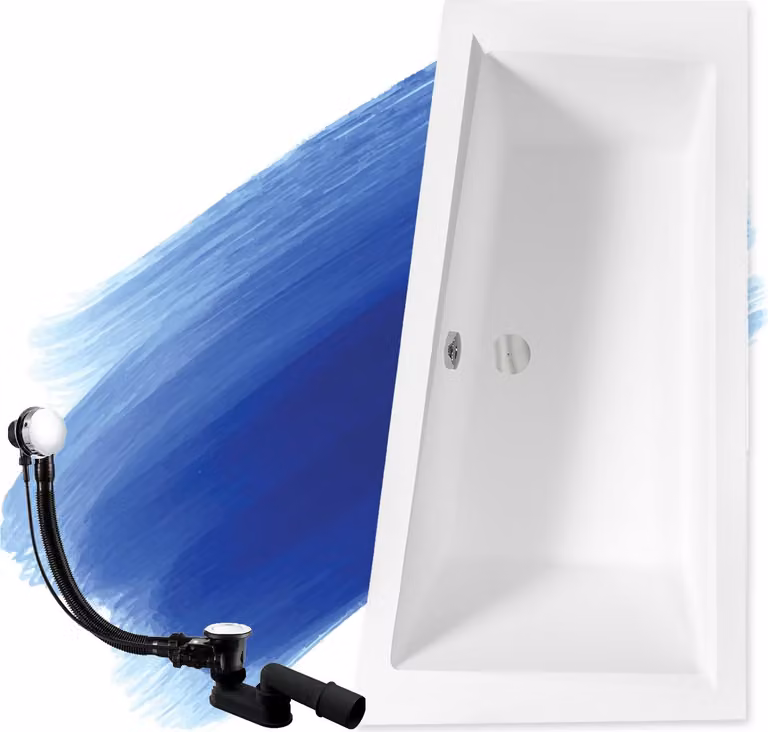Badland Intima SLIM hoekbadkuip rechts, 150 x 85 cm