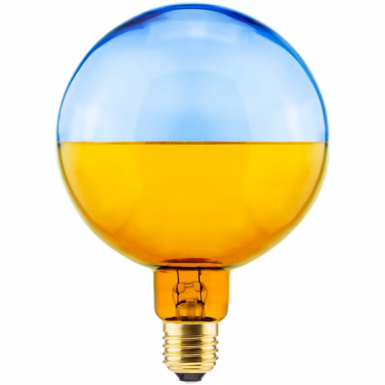 Segula Illusion LED Globe Lichtbron - Goud/Blauw/Multicolour - E27 - 5W - 240 lm - 1900K - Ø 12,5 cm