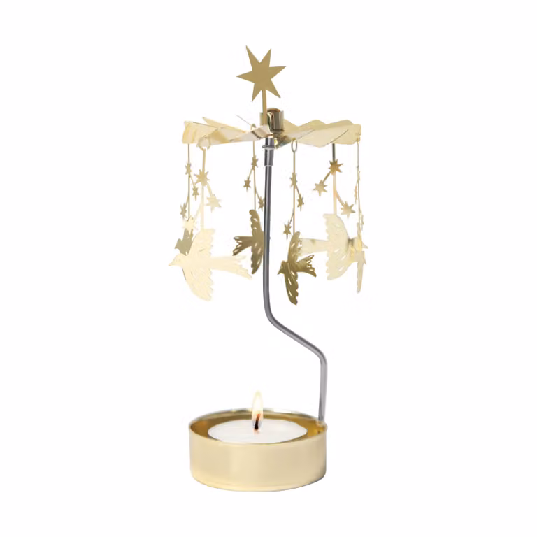 Pluto Design Starling theelicht carrousel Goud