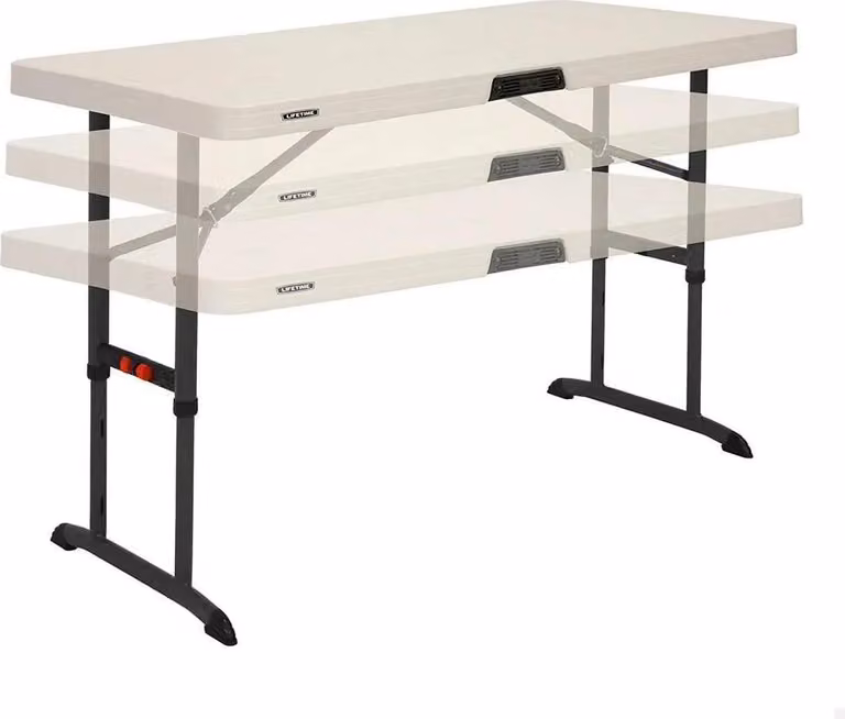 Lifetime Opklapbare Tuintafel, Wit, B/D/H: 122 x 61 x 61 cm