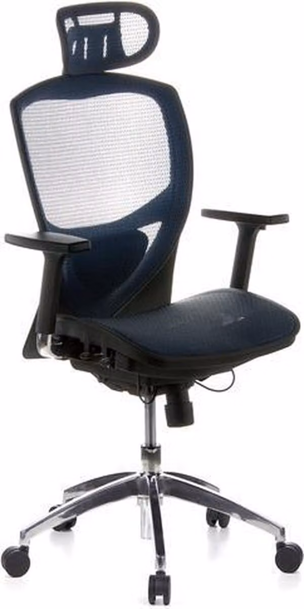 hjh office Venus One Bureaustoel met armleuningen - Blauw