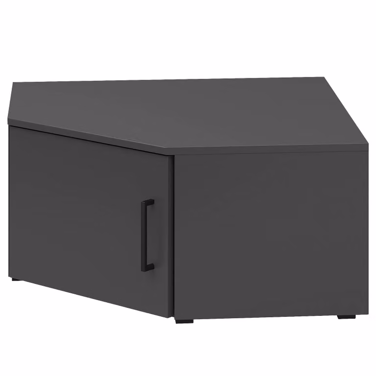 home24 Hoekkast Hick modern bruin/grafietkleurig