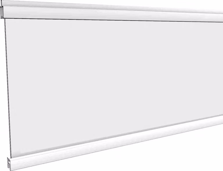T&J ECOSTECK Glasvezelverf Satijn Zilver B: 20 mm, D: 280 mm, H: 1800 mm Licht geanodiseerd Acryl/Aluminium