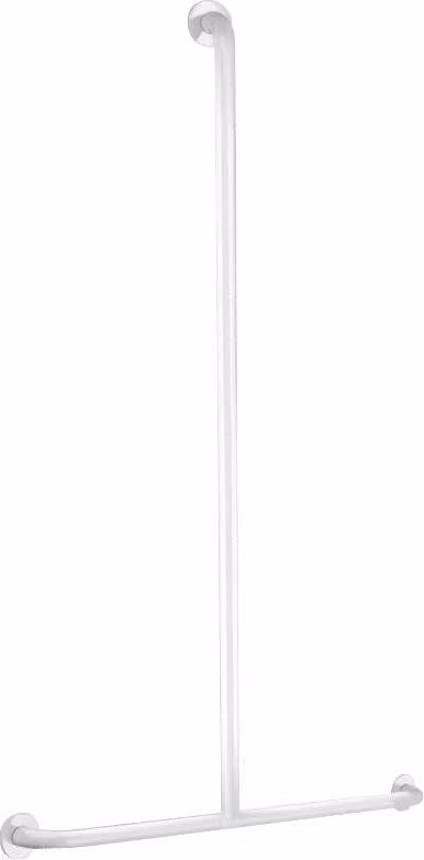Delabie T-vorm leuning basismodel wit gepoedercoat diameter 32 mm 1150 x 500 mm
