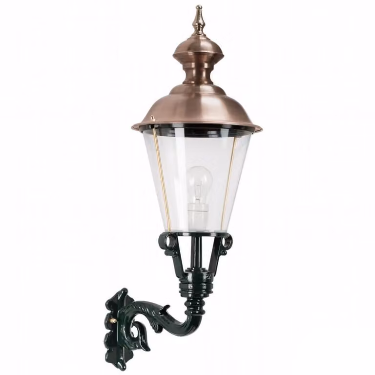 KS Verlichting Wandlamp Monnickendam nostalgische stijl groen en koper