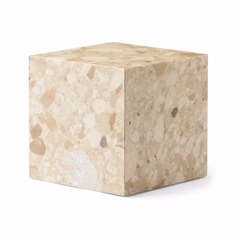 Audo Copenhagen Plinth Cubic plantenzuil Kunis Breccia B/D/H: 40 x 40 x 40 cm