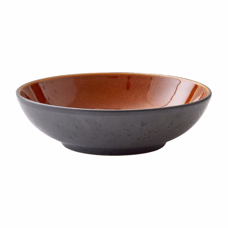 Bitz pastakom zwart met amberkleurige accenten Ø20 cm
