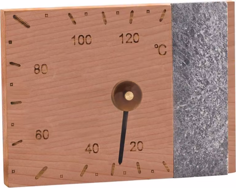 Sawo thermometer 170-TR met metalen band en cederhout