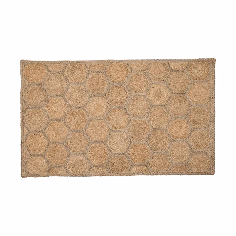 Dixie Elin vloerkleed Honey comb natural, 90 x 150 cm