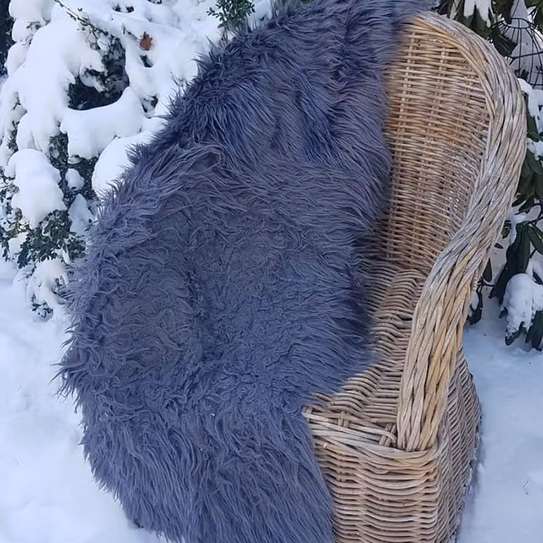 Grijs Schapenvacht XL van Faux Fur voor in de Slaapkamer of Hal - 64 x 178 cm
