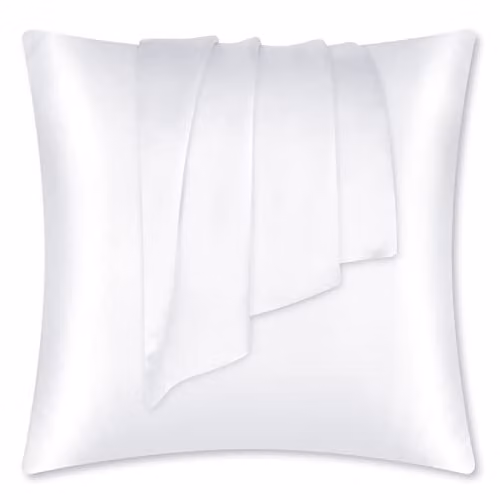 LULUSILK Zijde kussensloop wit voor haar- en huidverzorging, 65 x 65 cm