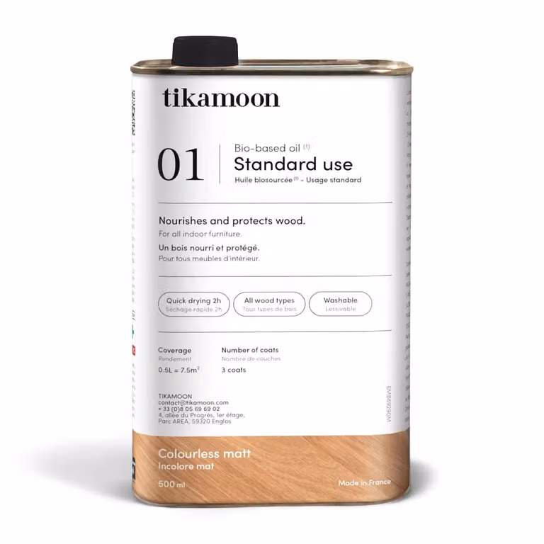 Tikamoon Olie voor eikenhout, transparant, 0,5 l