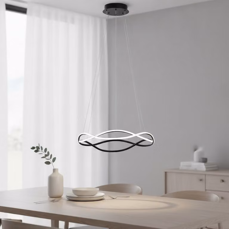 Lyora Design hanglamp Jinal zwart aluminium Ø 60cm