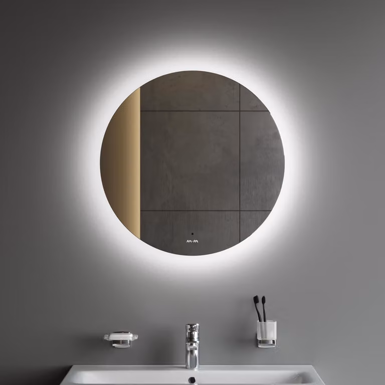 AM.PM Ronde LED badkamerspiegel met dimbare verlichting, 3 kleurtemperaturen, sensorbediening en anti-condensfunctie, Diameter: 60 cm