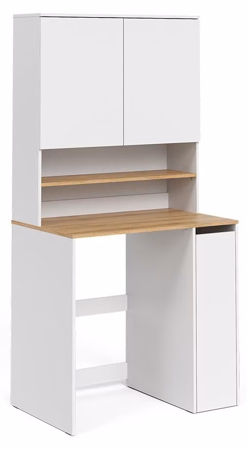 Vicco Viktor Wasmachinekast Wit/Artisanaal eiken, 2 delen met plank, Model 61405, B: 93.6 cm x H: 88.2 cm