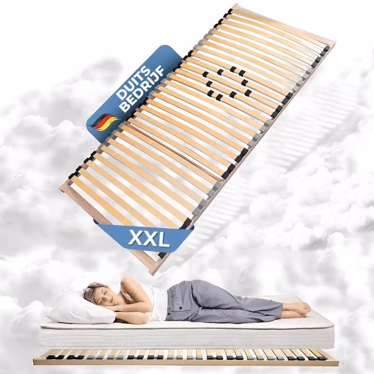 Coemo XXL Lattenbodem Big Size extra stabiel tot 200 kg, instelbare hardheid, 28 latten, B/D: 100 x 200 cm