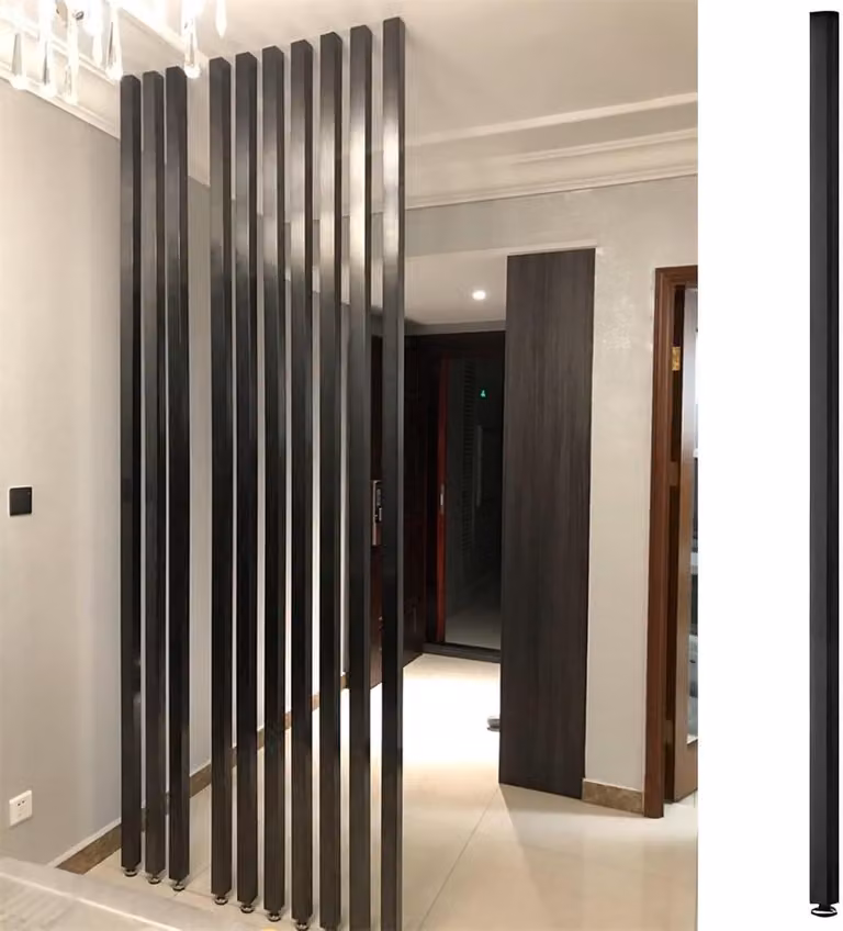 Houten Kamerverdeler Zwart - Verstelbare Scheidingswand tot 240 cm voor Woonkamer, Home Office of Slaapkamer