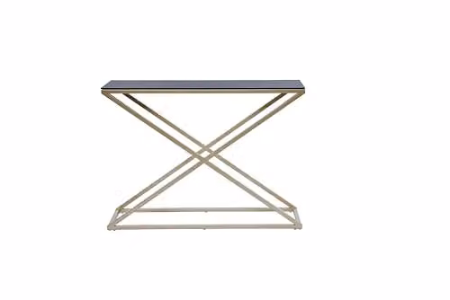 Jahnke Xtra Console van MDF en glas in zwart en goud