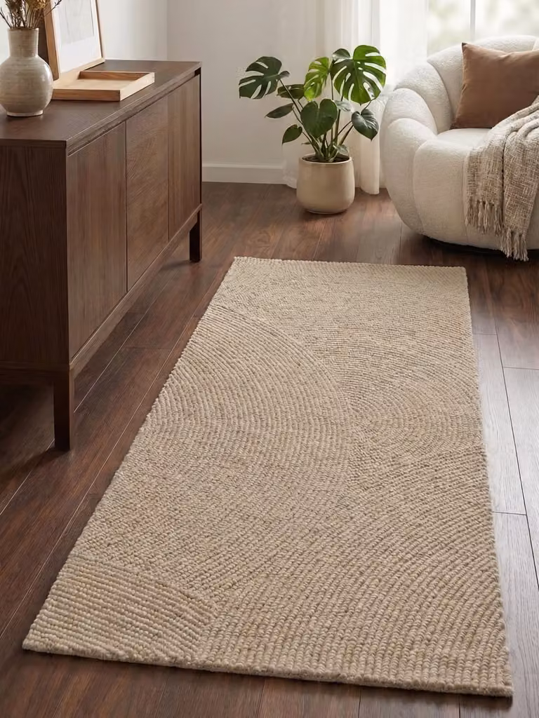 home24 Wollen loper Eleni beige B: 80 cm, L: 200 cm