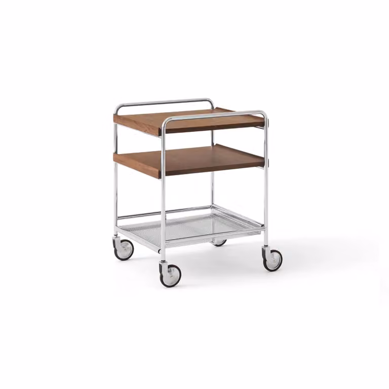 &Tradition Alima NDS2 serveerwagen Gelakt noten-chroom